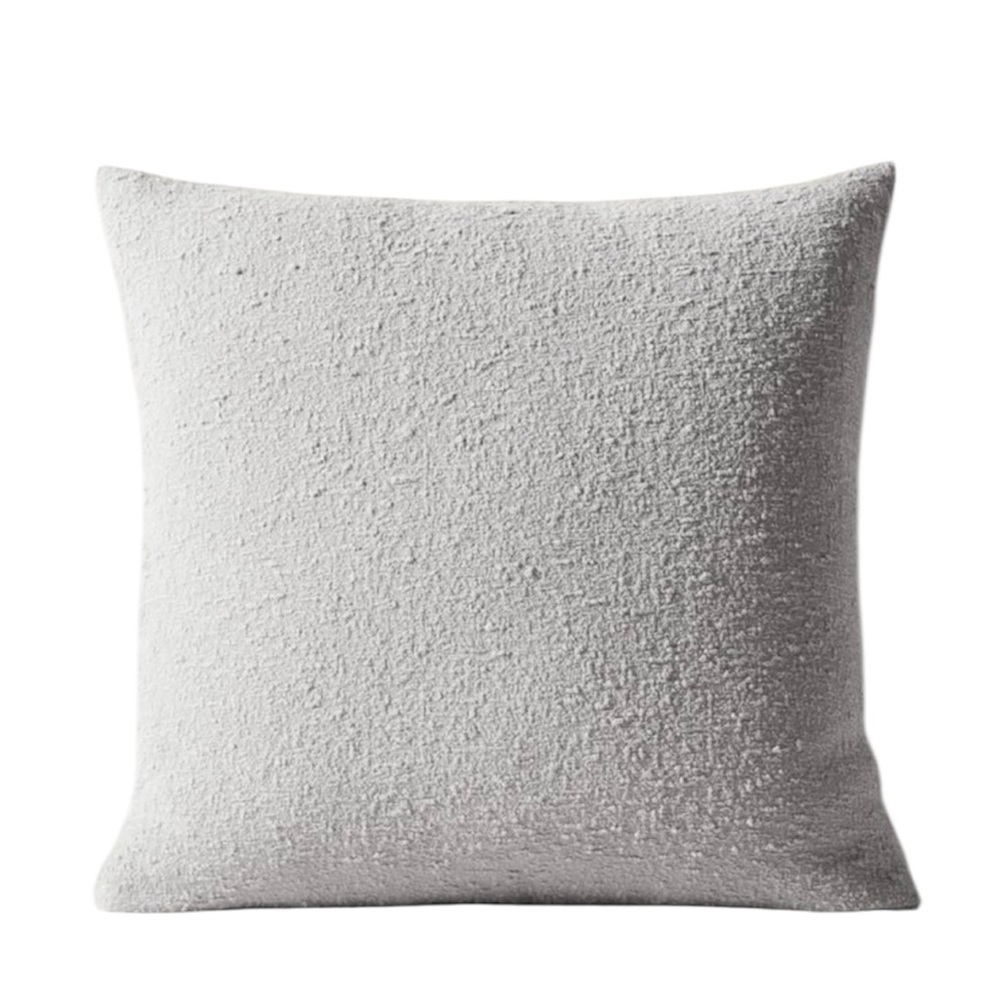 CB2 Warm Grey Boucle Throw Pillow Cover 23X23 #2